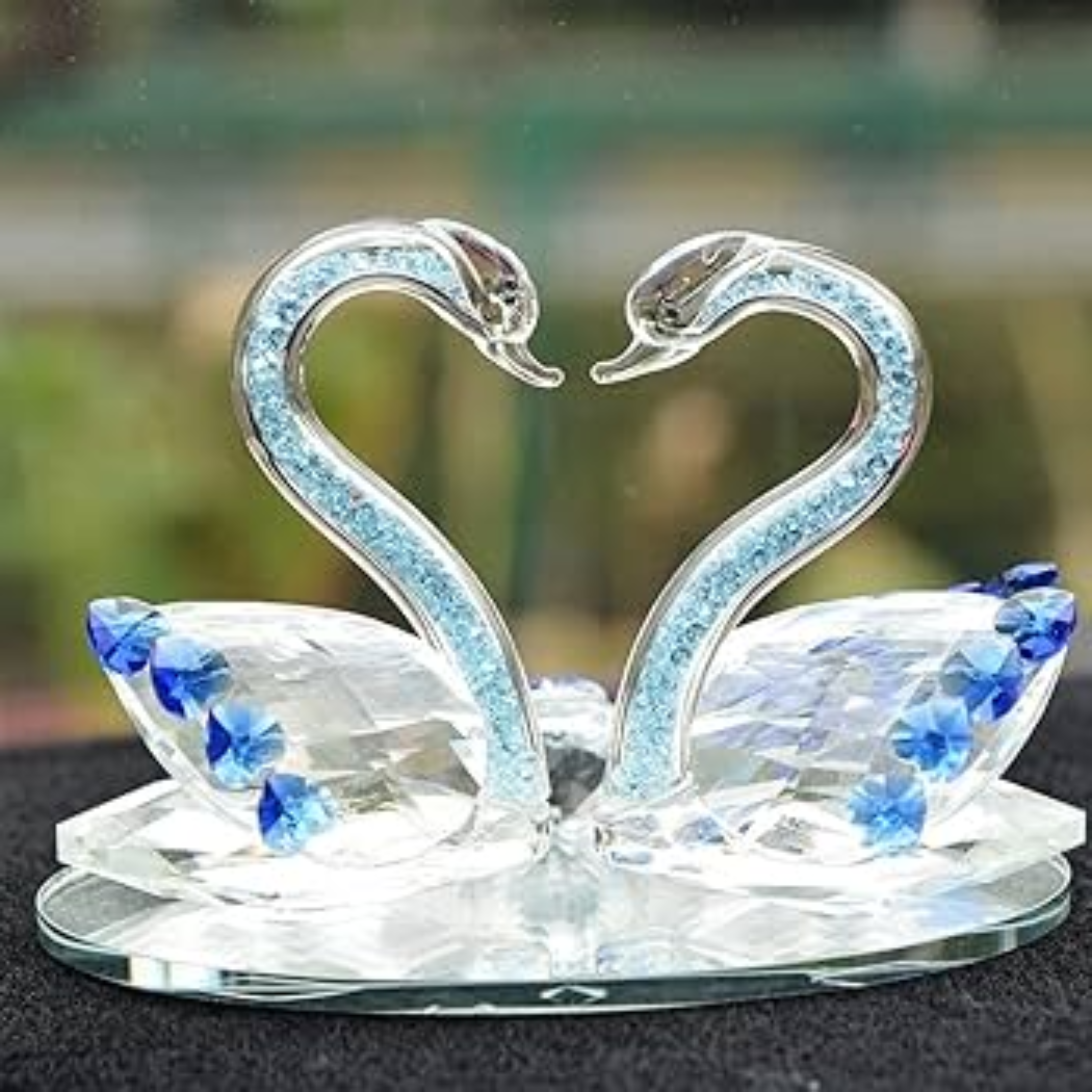 Crystal Swan Pair
